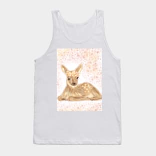 Cute Flower Deer Tank Top